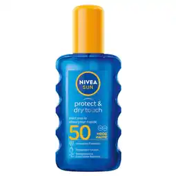 Kruidvat NIVEA Sun Protect & Dry Touch SPF50 Transparante Zonnebrandspray aanbieding