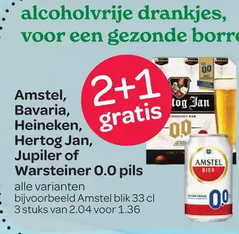 Spar Amstel, Bavaria, Heineken, Hertog Jan, Jupiler of Wars aanbieding