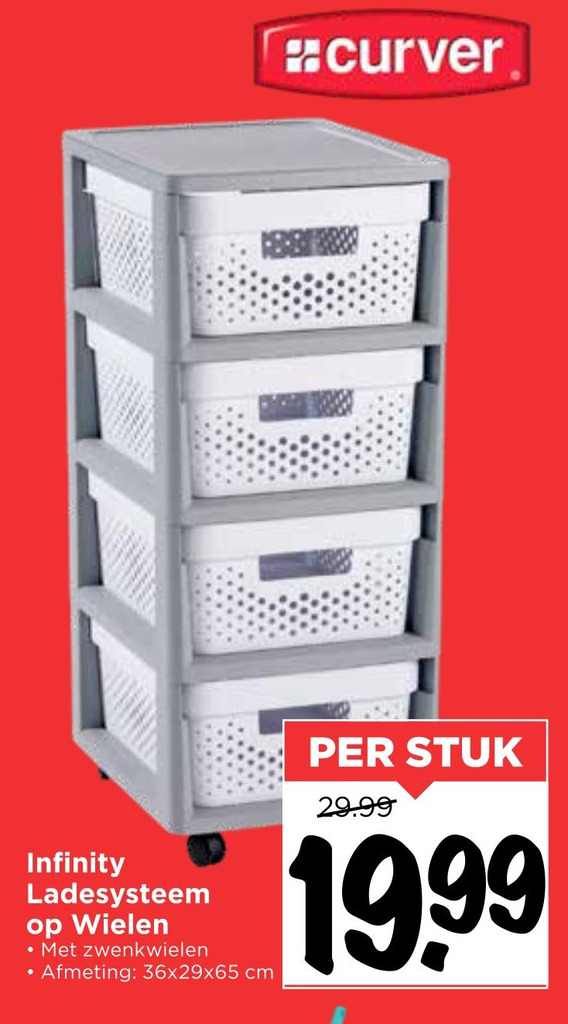 Curver Infinity Ladebak vierkant grijs