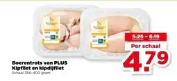 PLUS Boerentrots van PLUS Kipfilet en kipdijfilet aanbieding