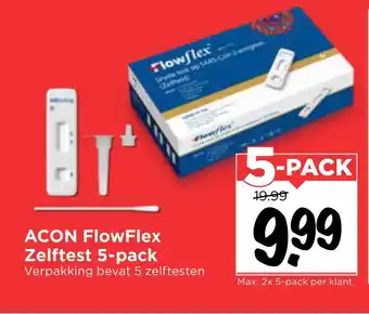 Vomar Voordeelmarkt ACON FlowFlex Zelftest 5-pack aanbieding