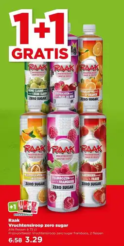 PLUS RaakVruchtensiroop zero sugar aanbieding