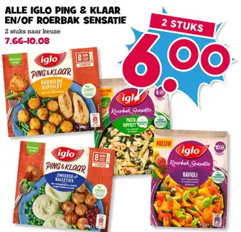 Boon`s Markt Alle Iglo Ping & Klaar En/Of Roerbak Sensatie aanbieding