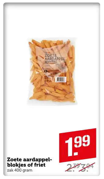 Coop Zoete aardappel- blokjes of friet aanbieding