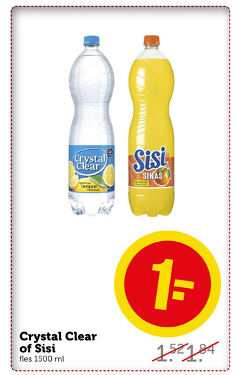 Coop Crystal Clear of Sisi aanbieding