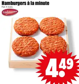 Dirk Hamburgers à la minute aanbieding