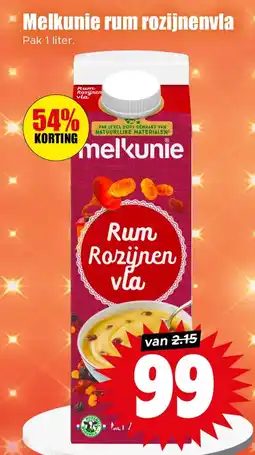 Dirk Melkunie rum rozijnenvla aanbieding