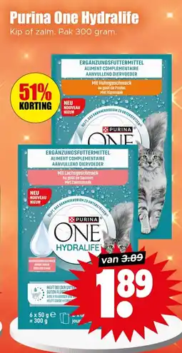 Dirk Purina One Hydralife aanbieding