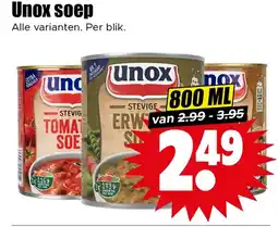 Dirk Unox soep aanbieding