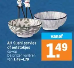 Albert Heijn AH Sushi servies of eetstokjes aanbieding