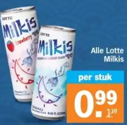 Albert Heijn Alle Lotte Milkis aanbieding