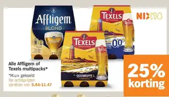 Alle Affligem of Texels multipacks