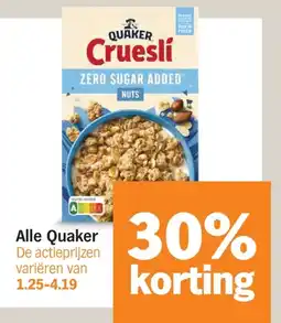 Albert Heijn Alle Quaker aanbieding