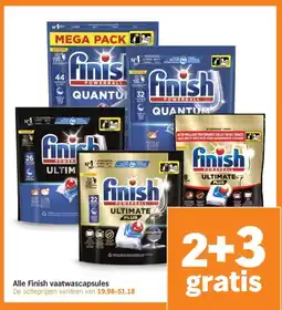 Albert Heijn Alle Finish vaatwascapsules aanbieding
