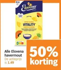 Albert Heijn Alle Elovena havermout aanbieding