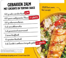 Jumbo Gebakken zalm met groente en teriyaki sauce aanbieding