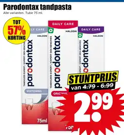 Dirk Parodontax tandpasta aanbieding
