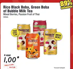 Budget Food Rico Black Boba, Green Boba of Bubble Milk Tea aanbieding
