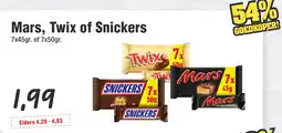 Budget Food Mars, Twix of Snickers aanbieding