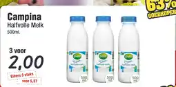 Budget Food Campina Halfvolle Melk aanbieding