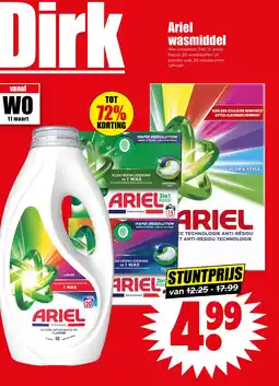 Dirk Ariel wasmiddel aanbieding