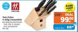 Albert Heijn Twin Pollux 6 delig messenblok aanbieding