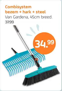 Coppelmans Combisystem bezem + hark + steel aanbieding