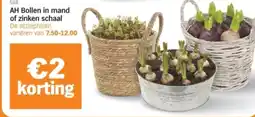 Albert Heijn AH Bollen in mand of zinken schaal aanbieding