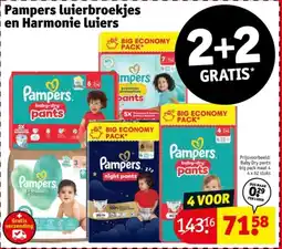 Kruidvat Pampers luierbroekjes en Harmonie luiers aanbieding