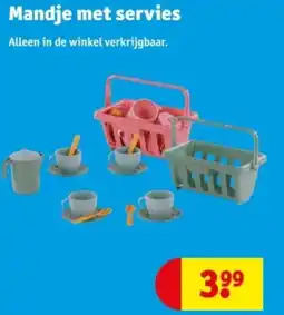 Kruidvat Mandje met servies aanbieding