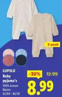 Lidl LUPILU Baby pyjama's aanbieding