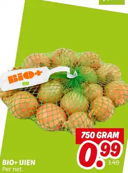 Dekamarkt Bio+uien aanbieding