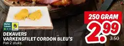 Dekamarkt Dekavers varkensfilet cordon bleu's aanbieding