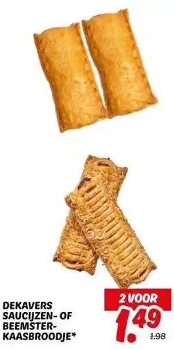 Dekamarkt Dekavers saucijzen-of beemster- kaasbroodje aanbieding