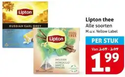 Hoogvliet Lipton thee aanbieding
