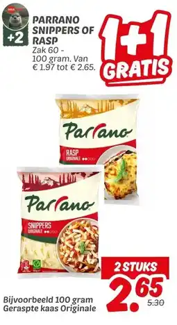 Dekamarkt Parrano snippers of rasp aanbieding