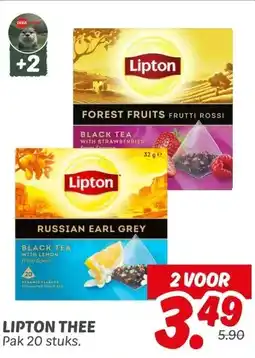 Dekamarkt Lipton thee aanbieding