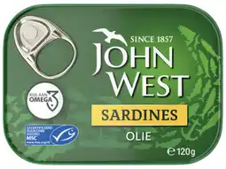 Hoogvliet John West Sardines in zonnebloemolie aanbieding