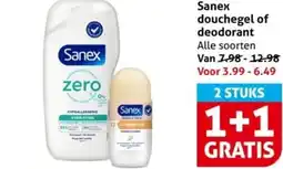 Hoogvliet Sanex douchegel of deodorant aanbieding