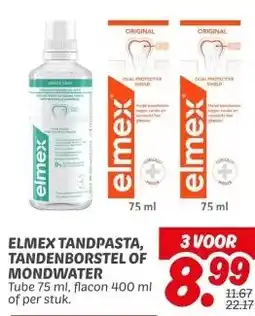 Dekamarkt Elmex tandpasta, tandenborstel of mondwater aanbieding
