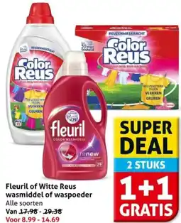 Hoogvliet Fleuril of Witte Reus renew wasmiddel of waspoeder aanbieding