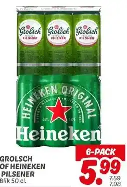 Dekamarkt Grolsch of heineken pilsener aanbieding