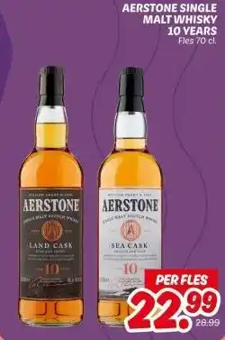 Dekamarkt Aerstone single malt whisky 10 years aanbieding