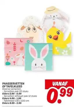 Dekamarkt Paasservetten of tafelkleed aanbieding