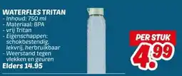 Dekamarkt Waterfles tritan aanbieding