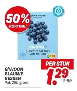 Dekamarkt G'woon blauwe bessen aanbieding