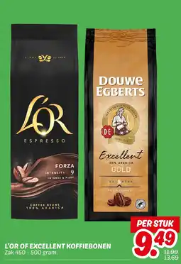 Dekamarkt L'or of excellent koffiebonen aanbieding