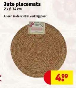 Kruidvat Jute placemats aanbieding