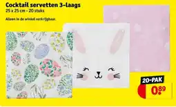 Kruidvat Cocktail servetten 3-laags aanbieding