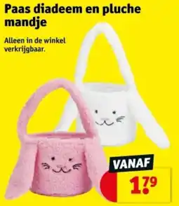 Kruidvat Paas diadeem en pluche mandje aanbieding